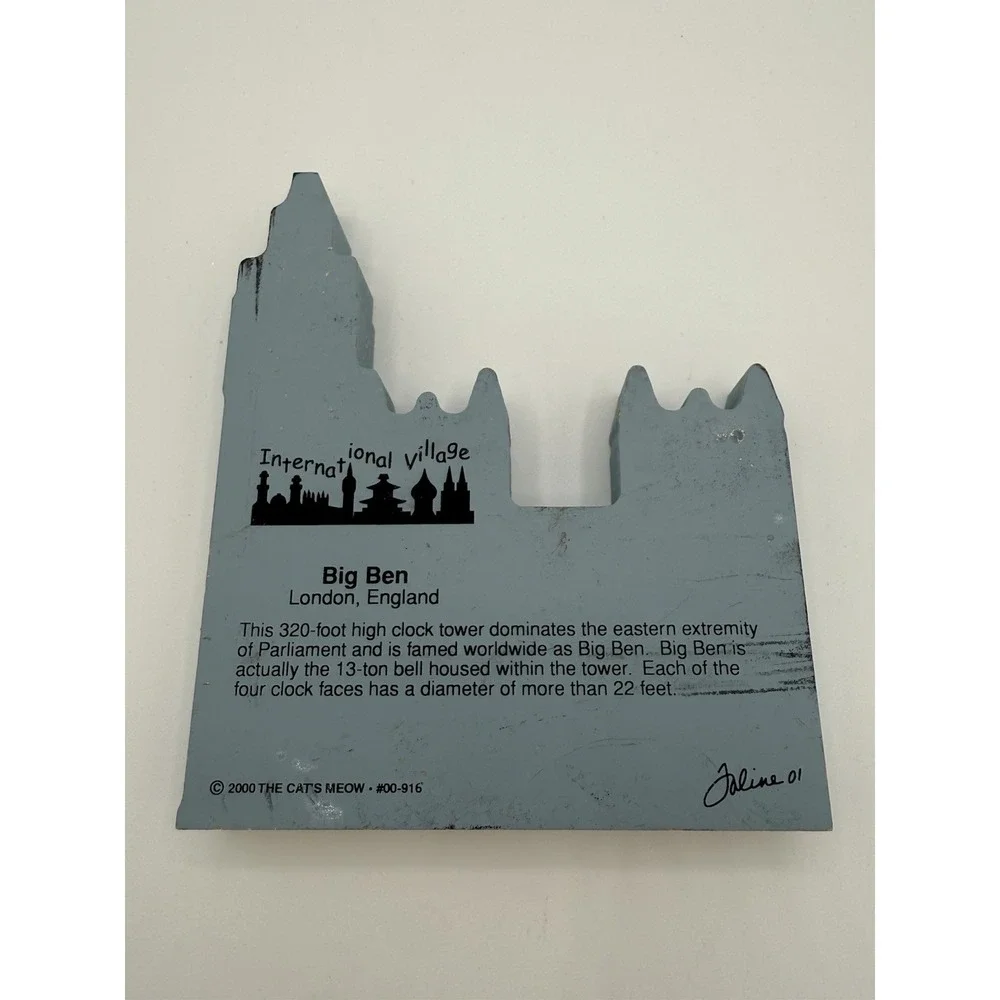 Cat's Meow‎ Big Ben Eiffel Tower California Mission Wood Set